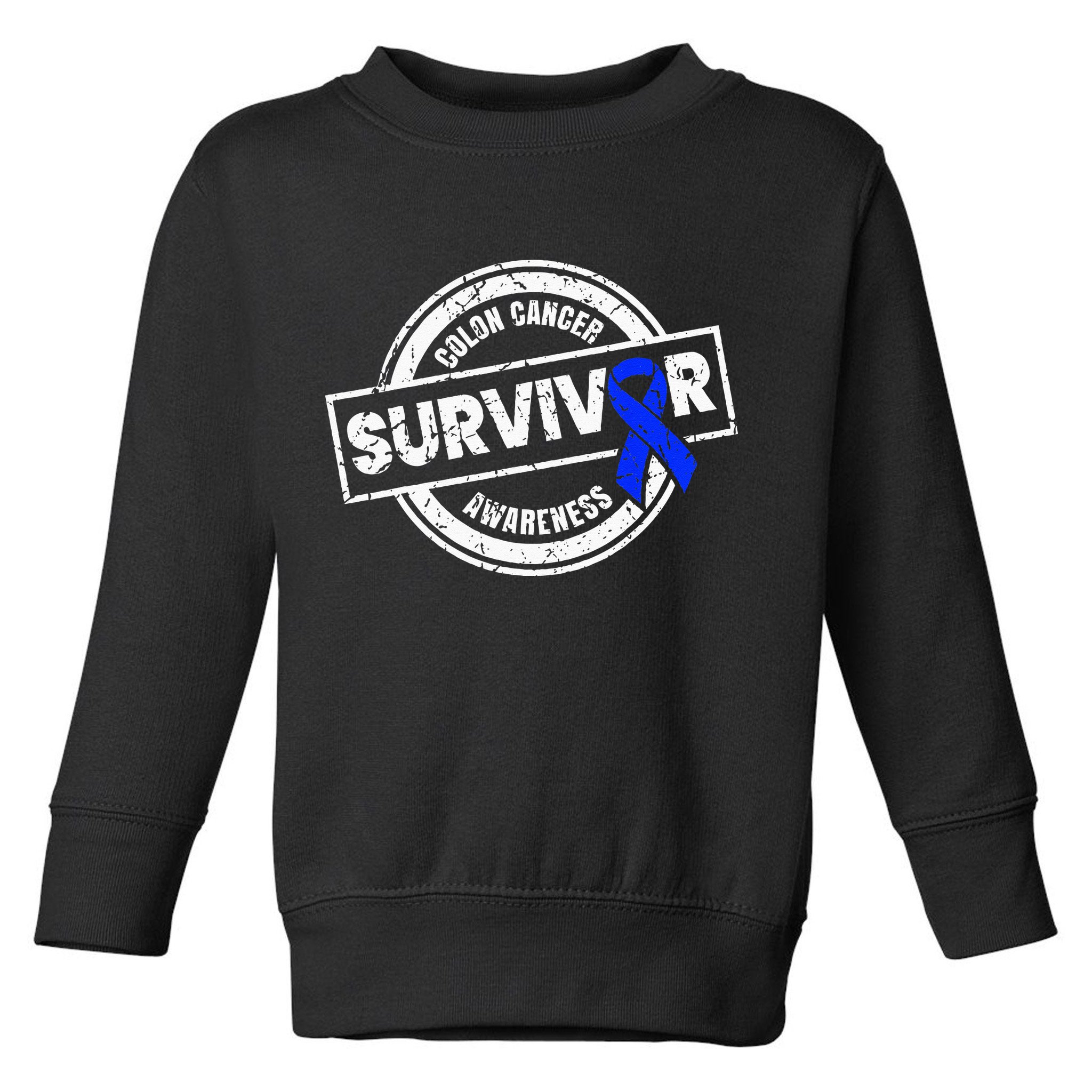 Colon Cancer Survivor Colon Cancer Awareness Month Toddler Sweatshirt