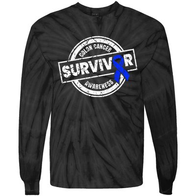 Colon Cancer Survivor Colon Cancer Awareness Month Tie-Dye Long Sleeve Shirt