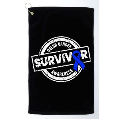 Colon Cancer Survivor Colon Cancer Awareness Month Golf Towel