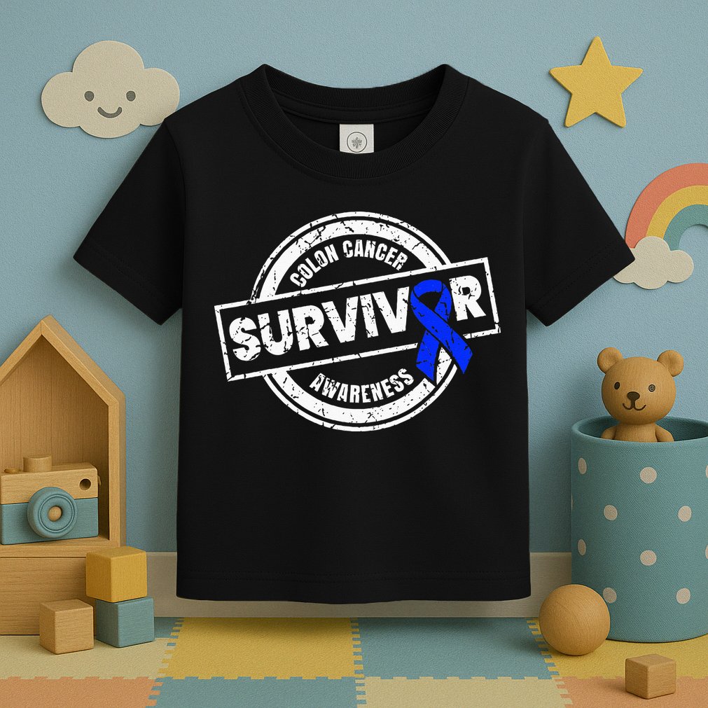 Colon Cancer Survivor Colon Cancer Awareness Month Toddler T-Shirt