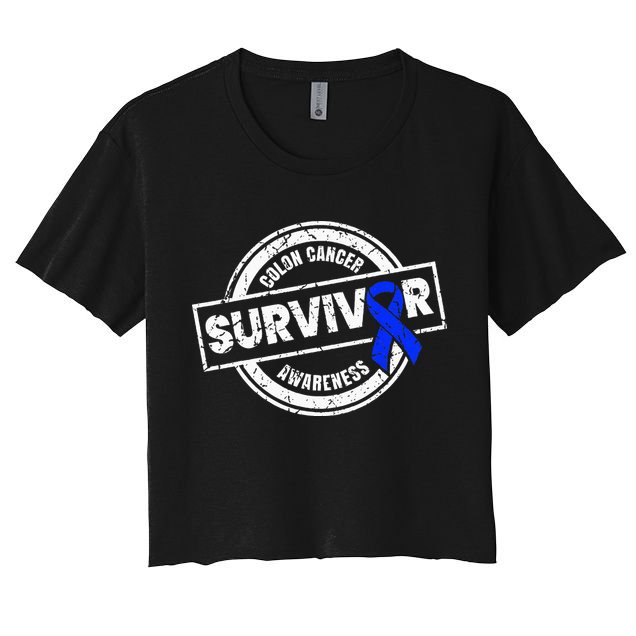 Colon Cancer Survivor Colon Cancer Awareness Month Crop Top