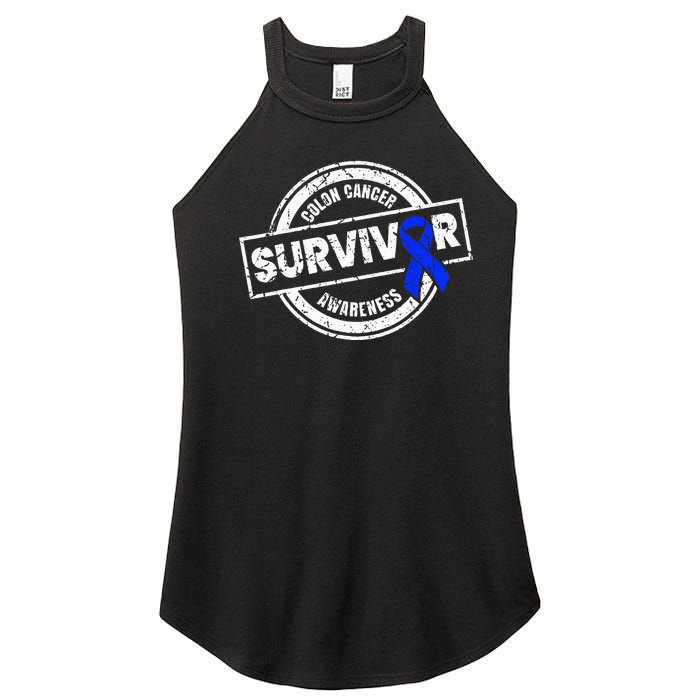 Colon Cancer Survivor Colon Cancer Awareness Month Women’s Perfect Tri Rocker Tank