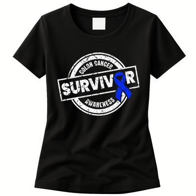 Colon Cancer Survivor Colon Cancer Awareness Month Womens T-Shirt