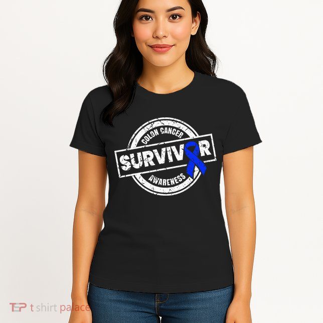Colon Cancer Survivor Colon Cancer Awareness Month Womens T-Shirt