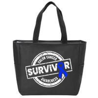 Colon Cancer Survivor Colon Cancer Awareness Month Zip Tote Bag