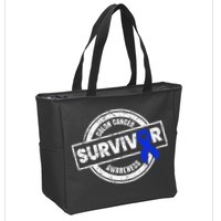 Colon Cancer Survivor Colon Cancer Awareness Month Zip Tote Bag