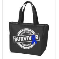 Colon Cancer Survivor Colon Cancer Awareness Month Zip Tote Bag