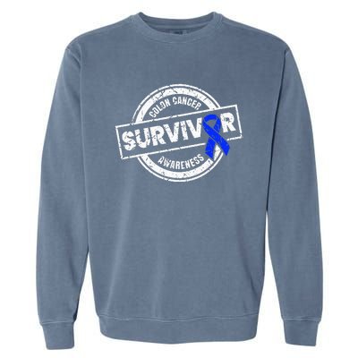 Colon Cancer Survivor Colon Cancer Awareness Month Garment-Dyed Sweatshirt