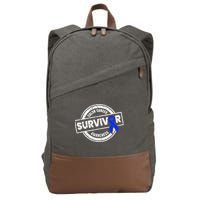Colon Cancer Survivor Colon Cancer Awareness Month Cotton Canvas Backpack