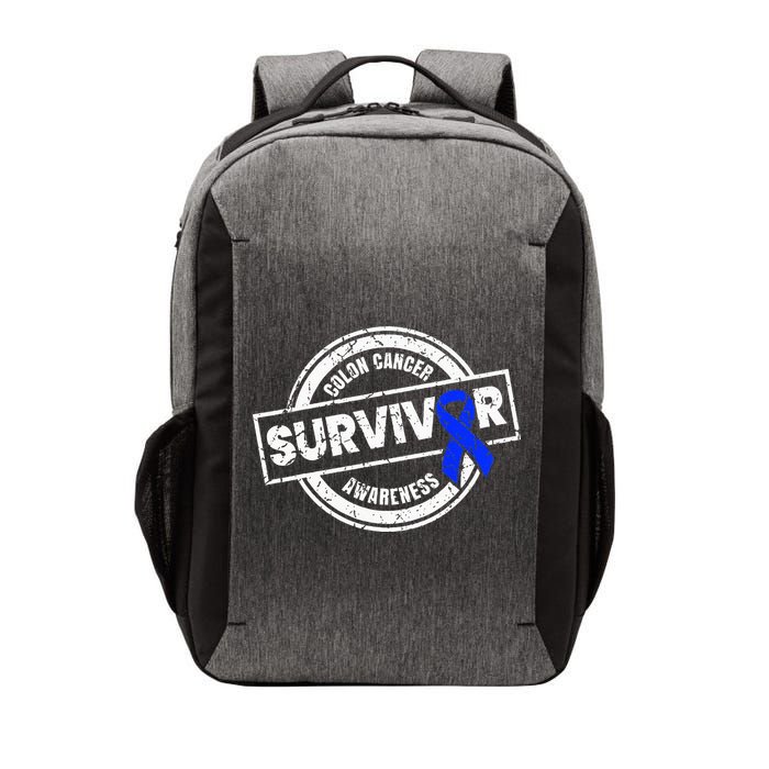 Colon Cancer Survivor Colon Cancer Awareness Month Vector Backpack