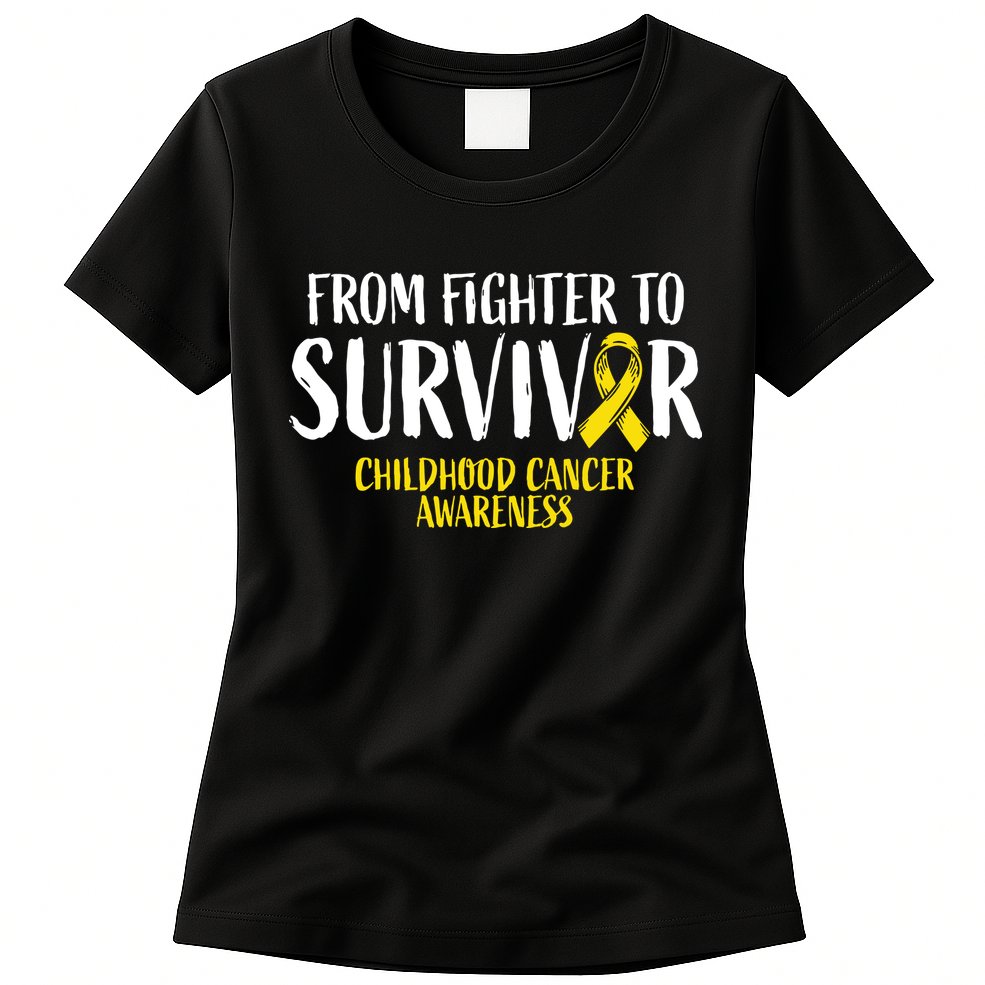 Childhood Cance Survivor Childhood Cancer Awareness Womens T-Shirt
