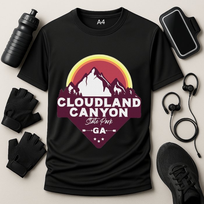 Cloudland Canyon State Park Georgia Ga Blue Ridge Mountains Cooling Performance Crew T-Shirt