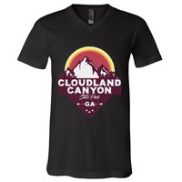 Cloudland Canyon State Park Georgia Ga Blue Ridge Mountains V-Neck T-Shirt