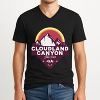 Cloudland Canyon State Park Georgia Ga Blue Ridge Mountains V-Neck T-Shirt