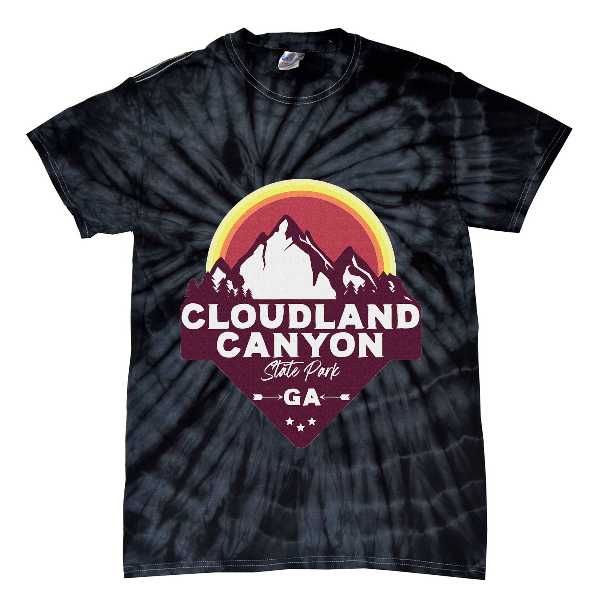 Cloudland Canyon State Park Georgia Ga Blue Ridge Mountains Tie-Dye T-Shirt