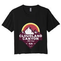 Cloudland Canyon State Park Georgia Ga Blue Ridge Mountains Women's Crop Top Tee
