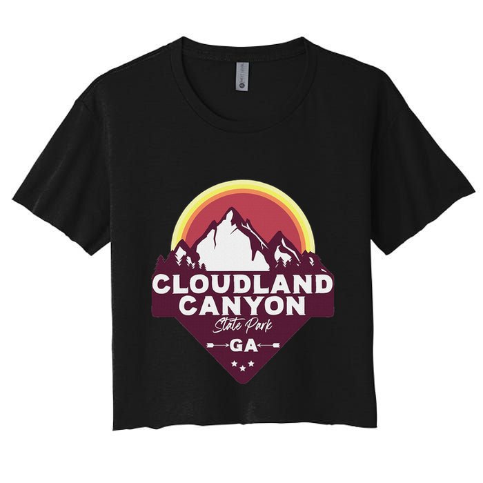 Cloudland Canyon State Park Georgia Ga Blue Ridge Mountains Women's Crop Top Tee