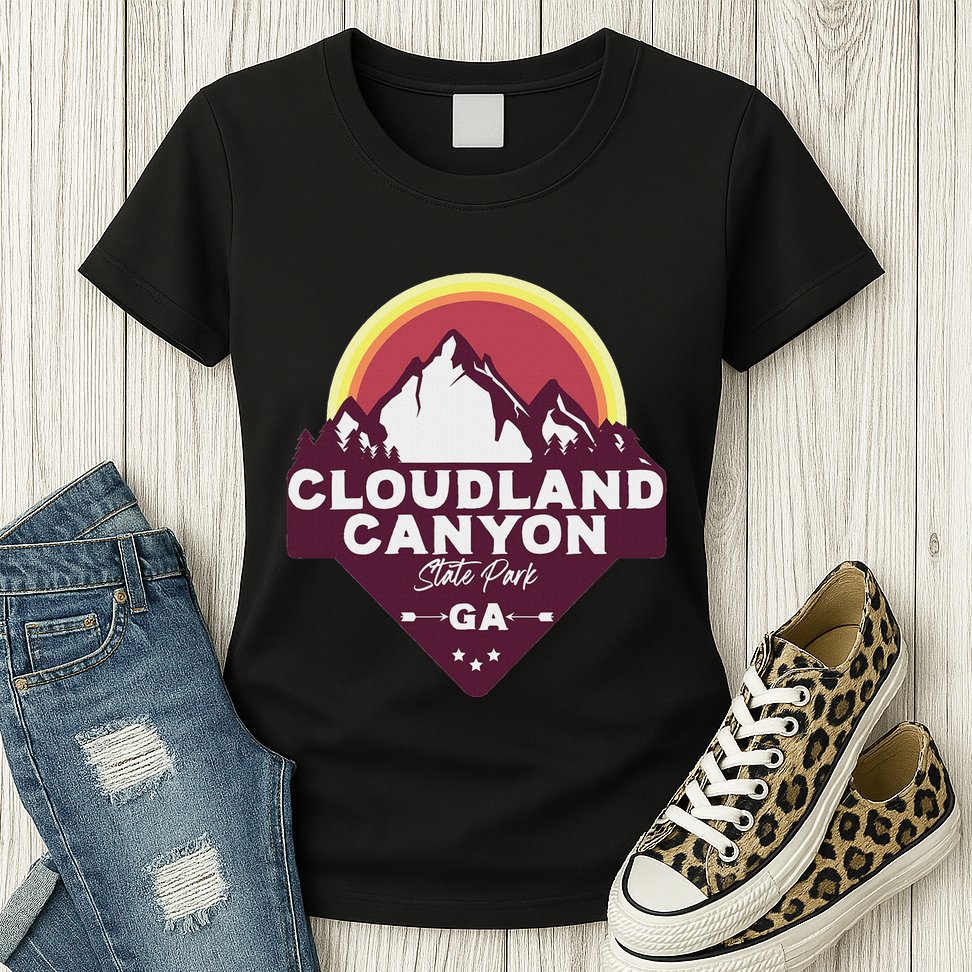 Cloudland Canyon State Park Georgia Ga Blue Ridge Mountains Womens T-Shirt