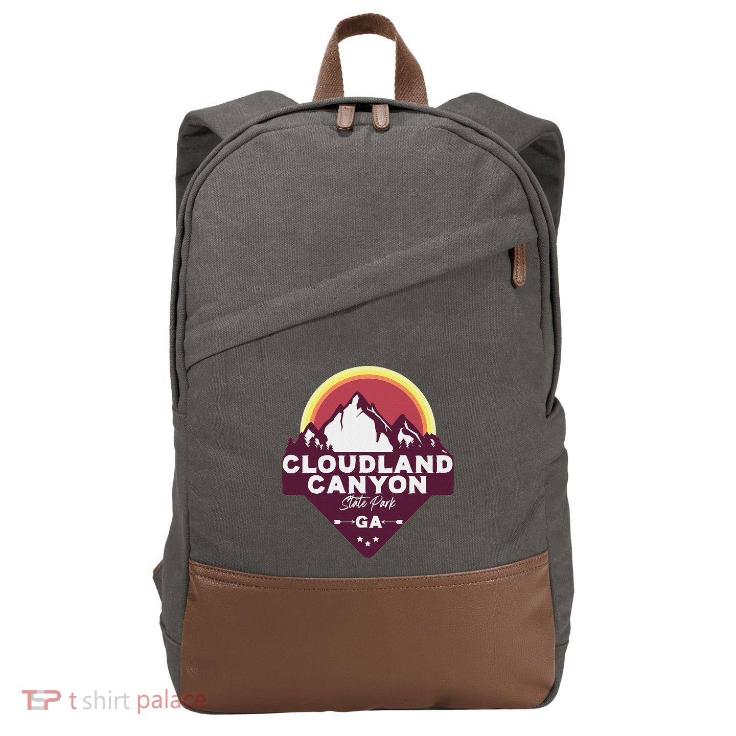 Cloudland Canyon State Park Georgia Ga Blue Ridge Mountains Cotton Canvas Backpack