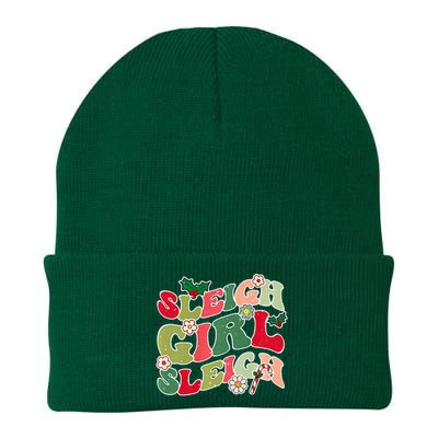 Cute Christmas Sleigh  Sleigh Retro Holiday Design Knit Cap Winter Beanie