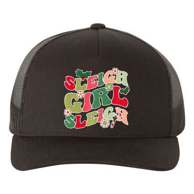 Cute Christmas Sleigh  Sleigh Retro Holiday Design Yupoong Adult 5-Panel Trucker Hat