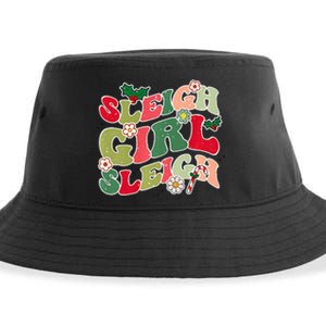 Cute Christmas Sleigh  Sleigh Retro Holiday Design Sustainable Bucket Hat