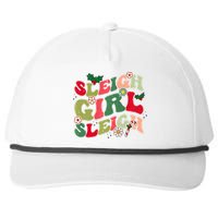 Cute Christmas Sleigh  Sleigh Retro Holiday Design Snapback Five-Panel Rope Hat