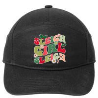 Cute Christmas Sleigh  Sleigh Retro Holiday Design 7-Panel Snapback Hat