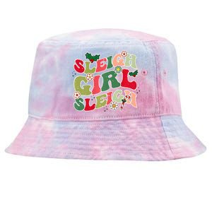 Cute Christmas Sleigh  Sleigh Retro Holiday Design Tie-Dyed Bucket Hat