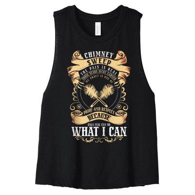 Chimney Cleaner Sweeper Professional Chimney Sweep Women's Racerback Cropped Tank