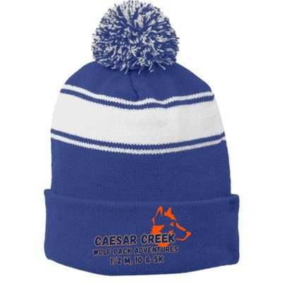 Caesar Creek State Park Gift Stripe Pom Pom Beanie