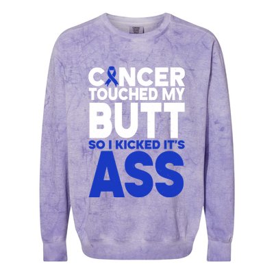 Colon Cancer Survivor Awareness Funny Colorblast Crewneck Sweatshirt
