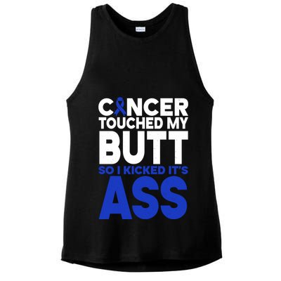 Colon Cancer Survivor Awareness Funny Ladies PosiCharge Tri-Blend Wicking Tank