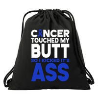 Colon Cancer Survivor Awareness Funny Drawstring Bag
