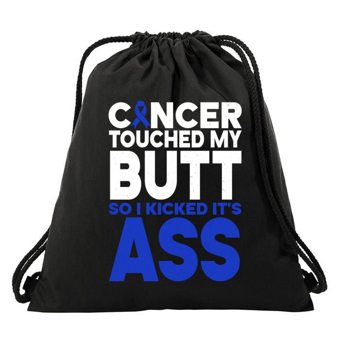 Colon Cancer Survivor Awareness Funny Drawstring Bag