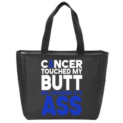 Colon Cancer Survivor Awareness Funny Zip Tote Bag