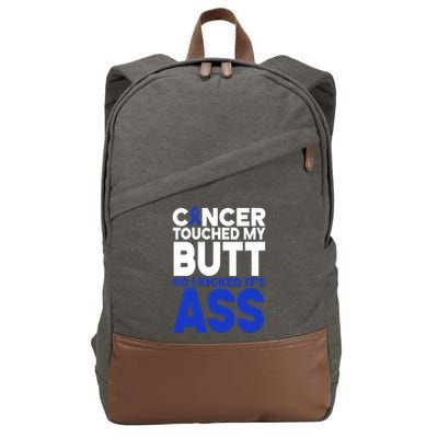 Colon Cancer Survivor Awareness Funny Cotton Canvas Backpack
