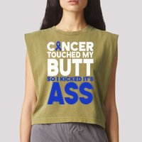 Colon Cancer Survivor Awareness Funny Garment-Dyed Women's Muscle Tee