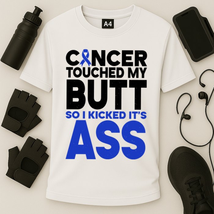 Colon Cancer Survivor Awareness Funny Cooling Performance Crew T-Shirt