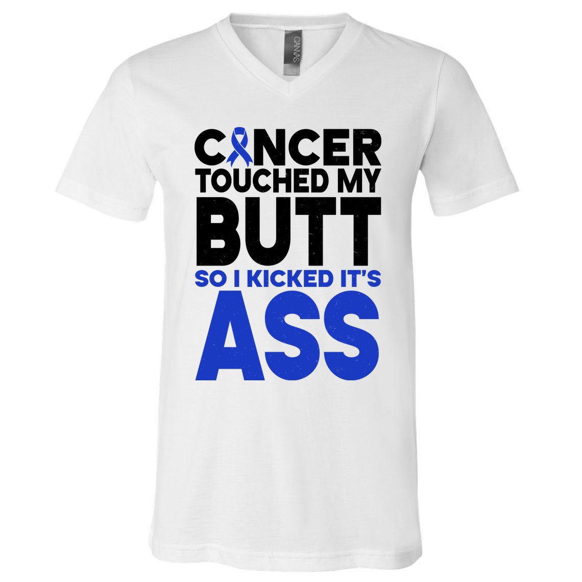 Colon Cancer Survivor Awareness Funny V-Neck T-Shirt
