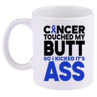 Colon Cancer Survivor Awareness Funny 11oz C Handle Ceramic Mug