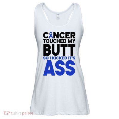 Colon Cancer Survivor Awareness Funny Ladies Essential Flowy Tank