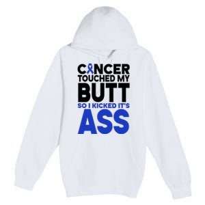 Colon Cancer Survivor Awareness Funny Premium Pullover Hoodie