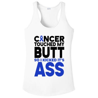 Colon Cancer Survivor Awareness Funny Ladies PosiCharge Competitor Racerback Tank