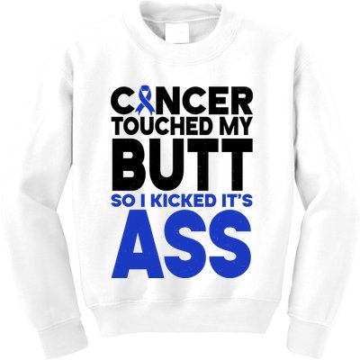 Colon Cancer Survivor Awareness Funny Kids Sweatshirt