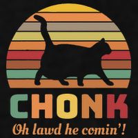 Chonk Cat Scale Meme Retro Oh Lawd He Comin Memes Ladies PosiCharge Tri-Blend Wicking Tank