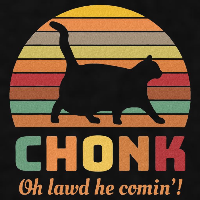 Chonk Cat Scale Meme Retro Oh Lawd He Comin Memes Ladies PosiCharge Tri-Blend Wicking Tank