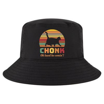 Chonk Cat Scale Meme Retro Oh Lawd He Comin Memes Cool Comfort Performance Bucket Hat