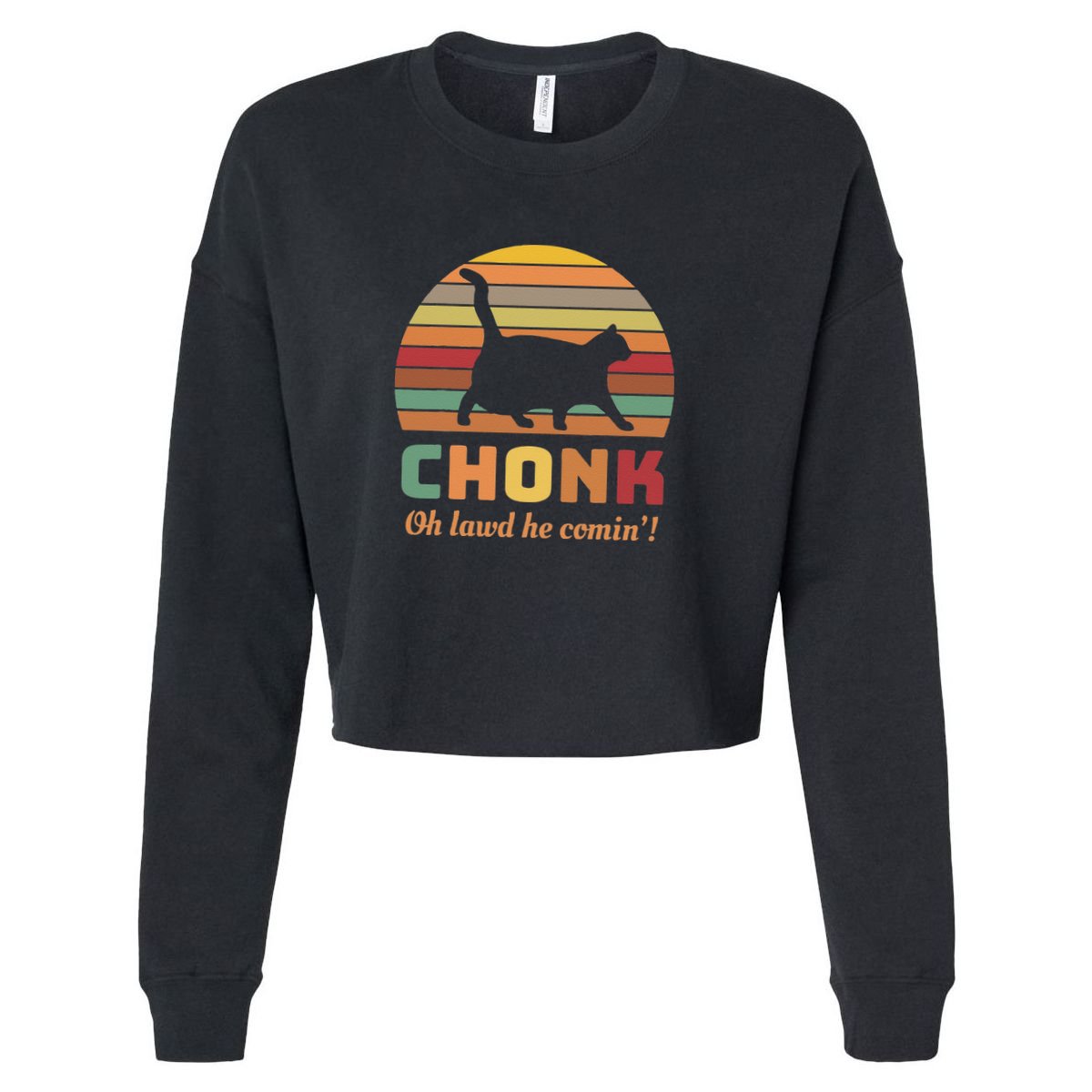Chonk Cat Scale Meme Retro Oh Lawd He Comin Memes Apron