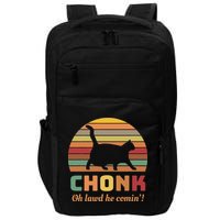 Chonk Cat Scale Meme Retro Oh Lawd He Comin Memes Impact Tech Backpack